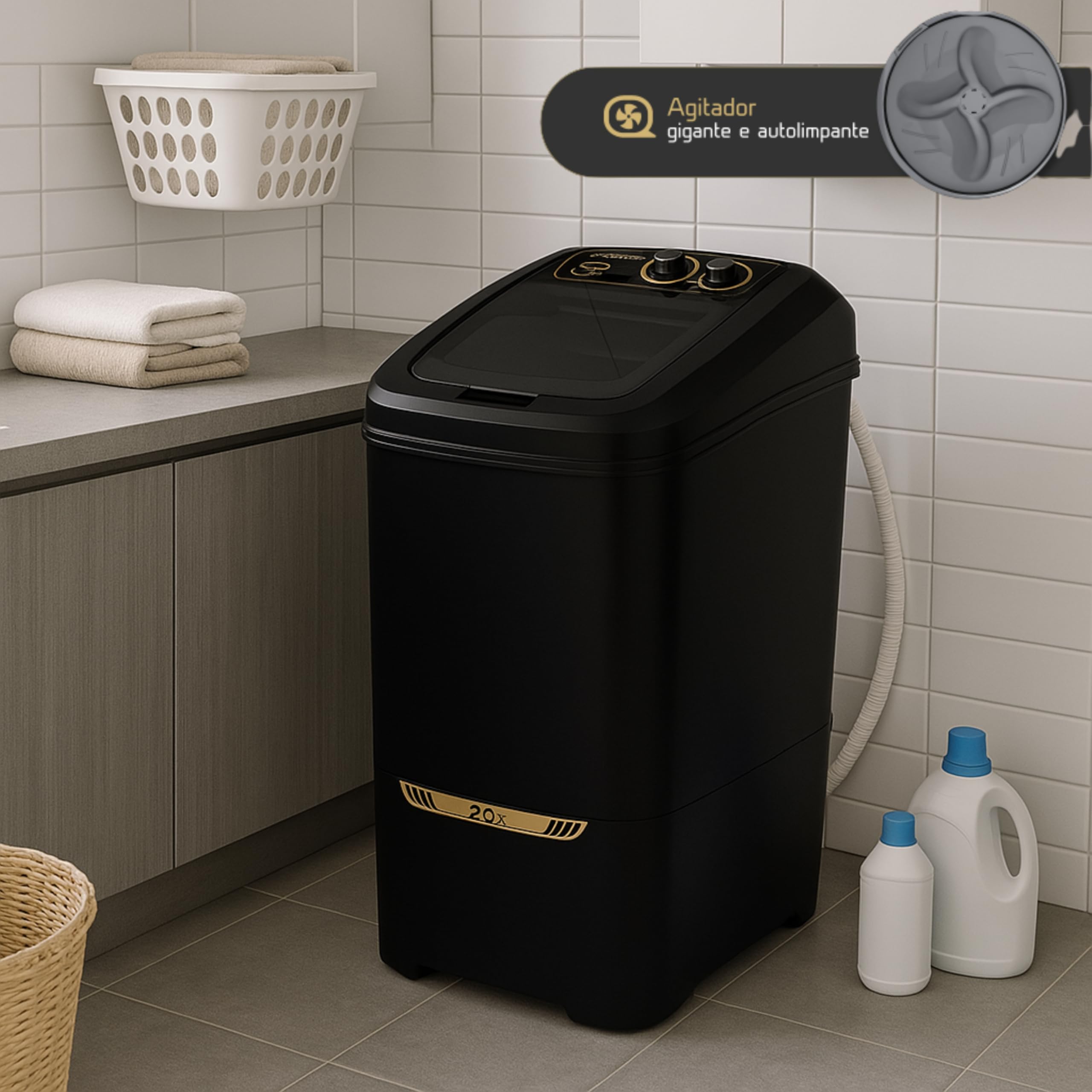 Lavadora Roupa 20.5Kg Plus Newmaq Cinza 220V : Amazon.com.br
